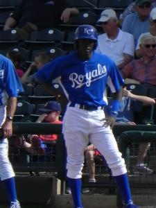 Royals shortstop Orlando Calixte during spring training 2013 (Jen Nevius).